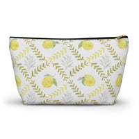 Lemon Tile Accessory Pouch w T-bottom in Yellow
